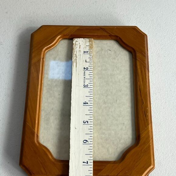 Vintage Wooden Frame Table Top Wall Oak Wood 5 x 7 inch Modern MCM - Picture 8 of 10